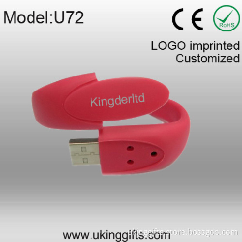 Silicon Wristband USB Pen Drive for Customized USB Rubber Flash Drive
